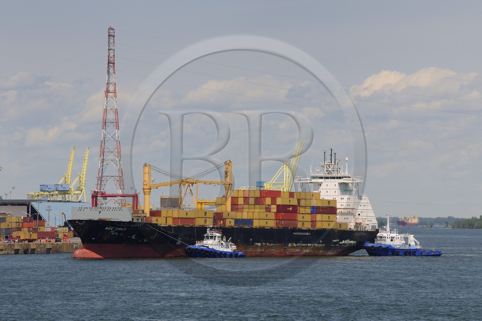 Canada, province de Québec, Montréal, le port de commerce sur le fleuve Saint-Laurent