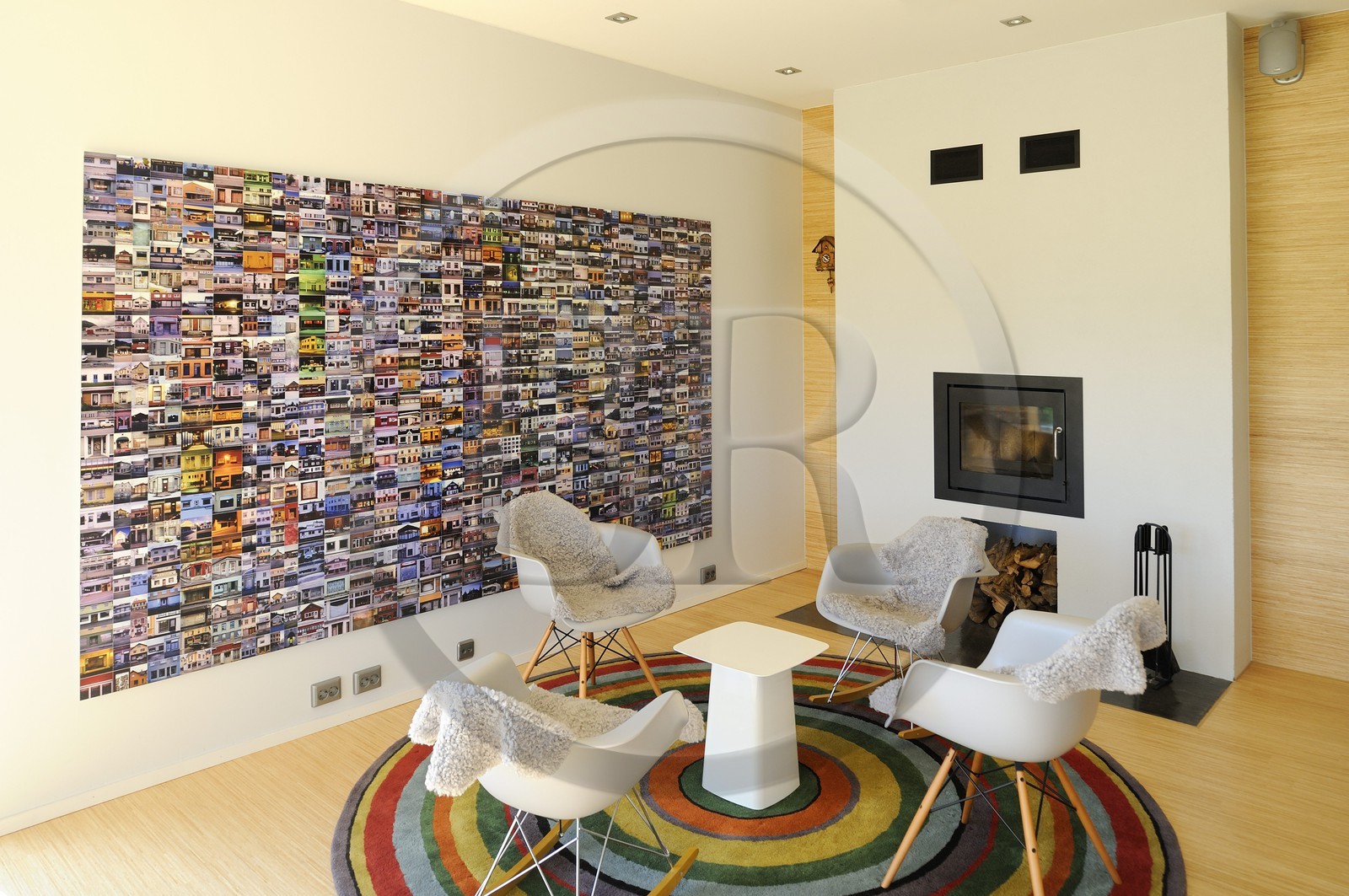 Norvège, Rogaland, région de Stavanger, maison du designer norvégien Jan Storksen