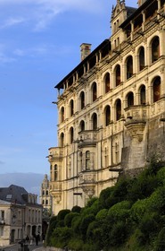 France, Loir et Cher, Loire Valley listed as World Heritage by UNESCO, Chateau de Blois, facade of the Loges in Francois I Wing