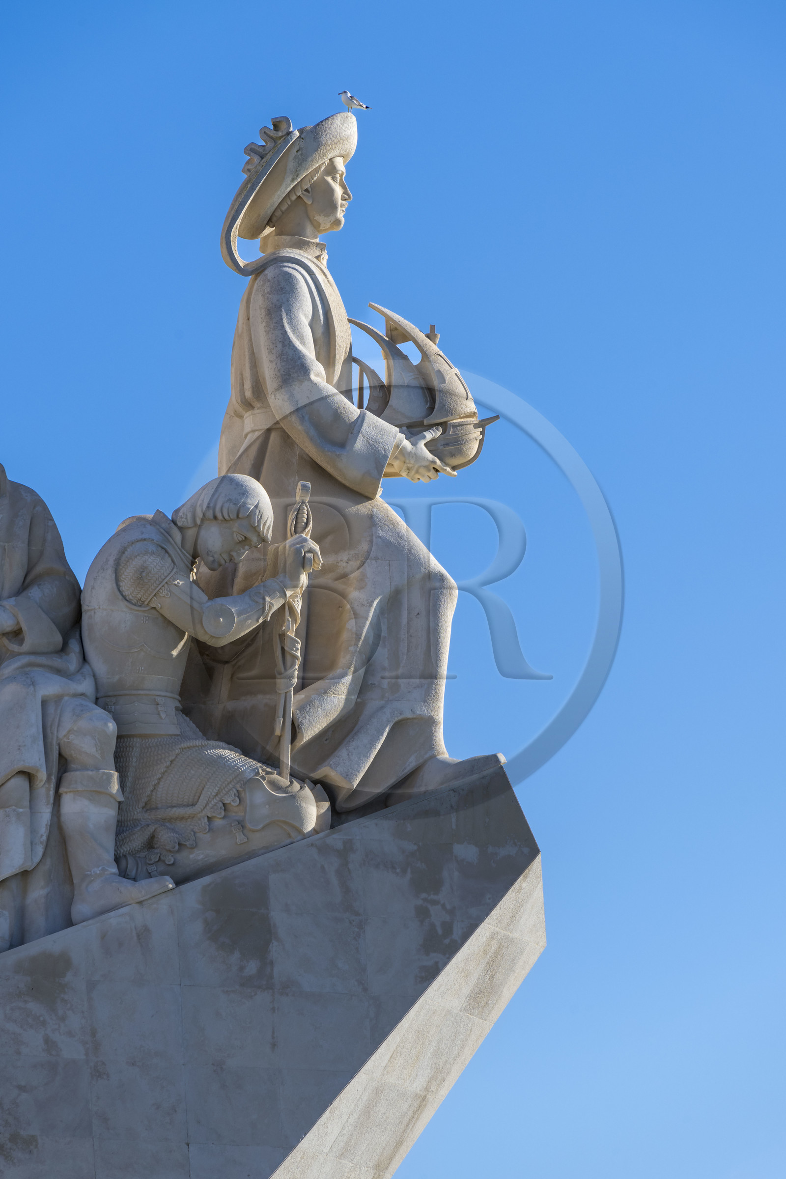 Portugal, Lisbon, Belem District, Padrao dos Descobrimentos (Monument to the Discoveries) dated 1960