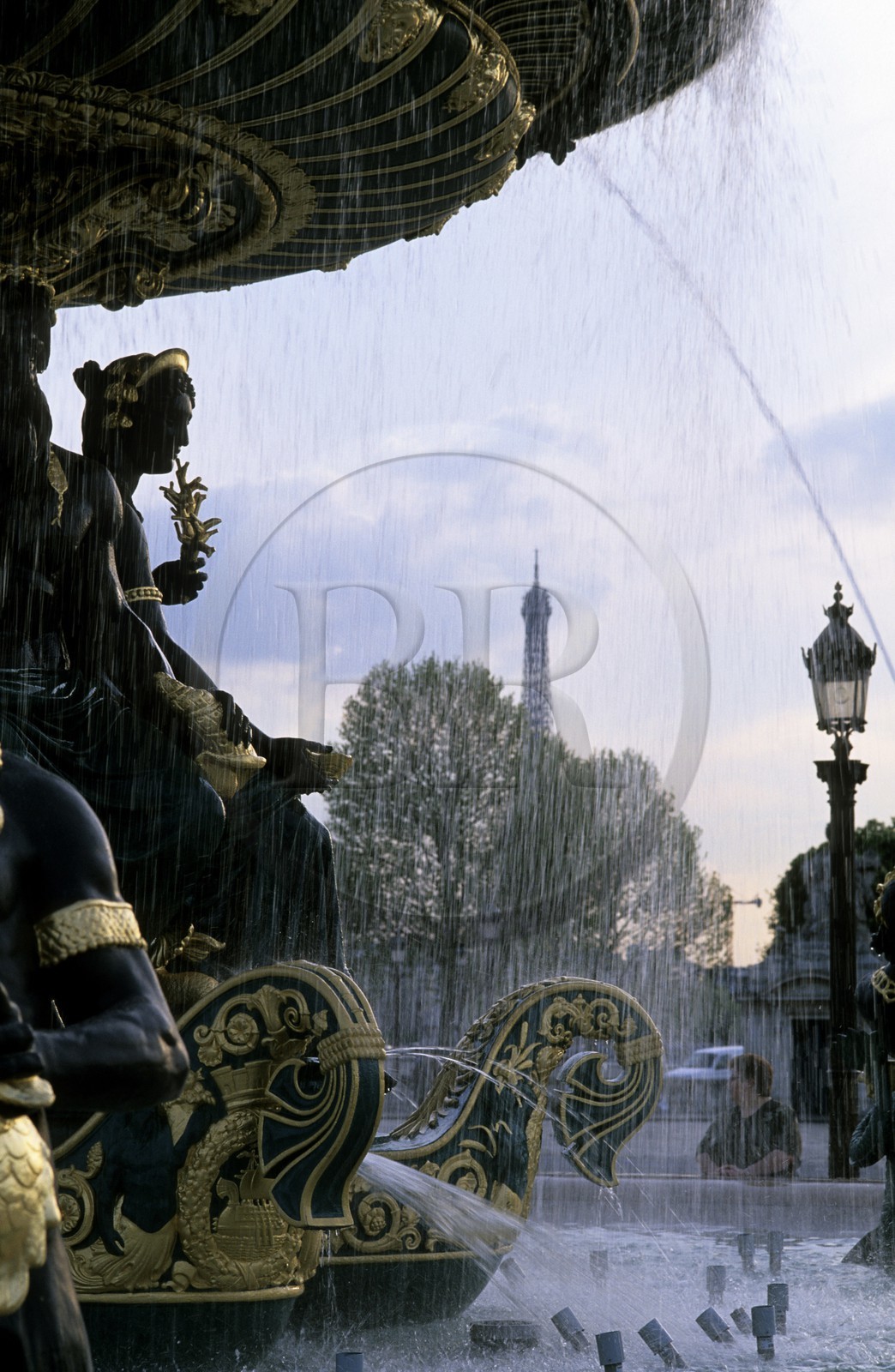 France, Paris (75), place de la Concorde, fontaine aux néréïdes