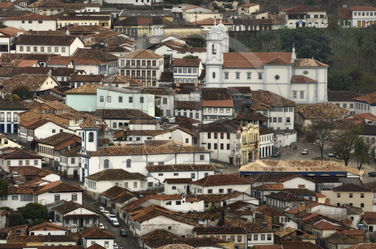 Brésil, Etat du Minas Gerais, ville de Diamantina, centre historique classé Patrimoine Mondial de l 'UNESCO, Igreja Matriz (Route de l'or, Estrada Real)