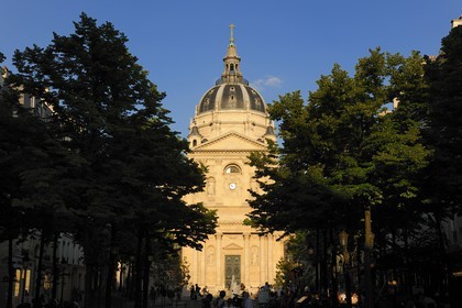 France, Paris (75), Quartier Latin, place de la Sorbonne avec la chapelle de la Sorbonne