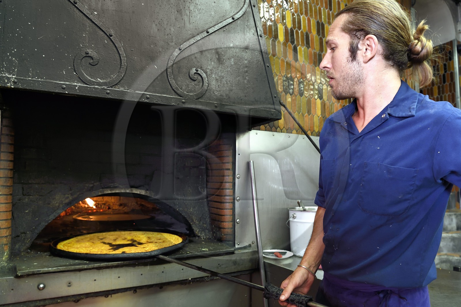 France, Alpes-Maritimes (06), Nice, quartier du Vieux-Nice, Restaurant René Socca, institution de la vieille ville proposant de la socca, fine galette de la région