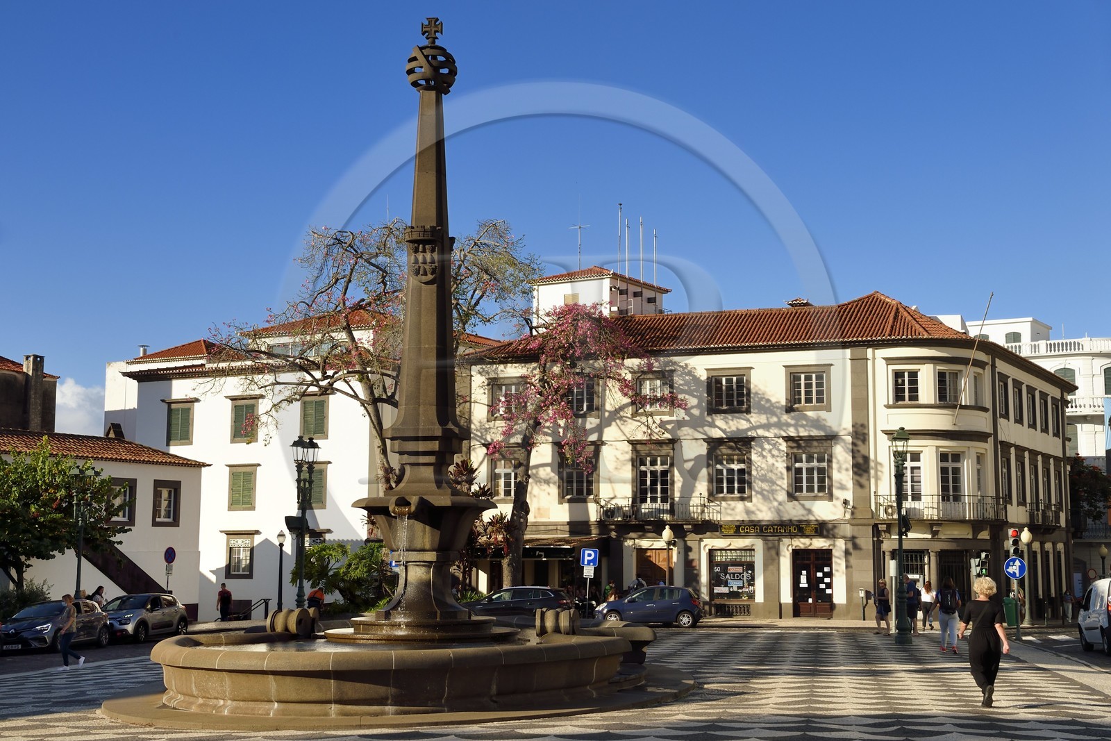 Portugal, Ile de Madère, Funchal, praca do municipio