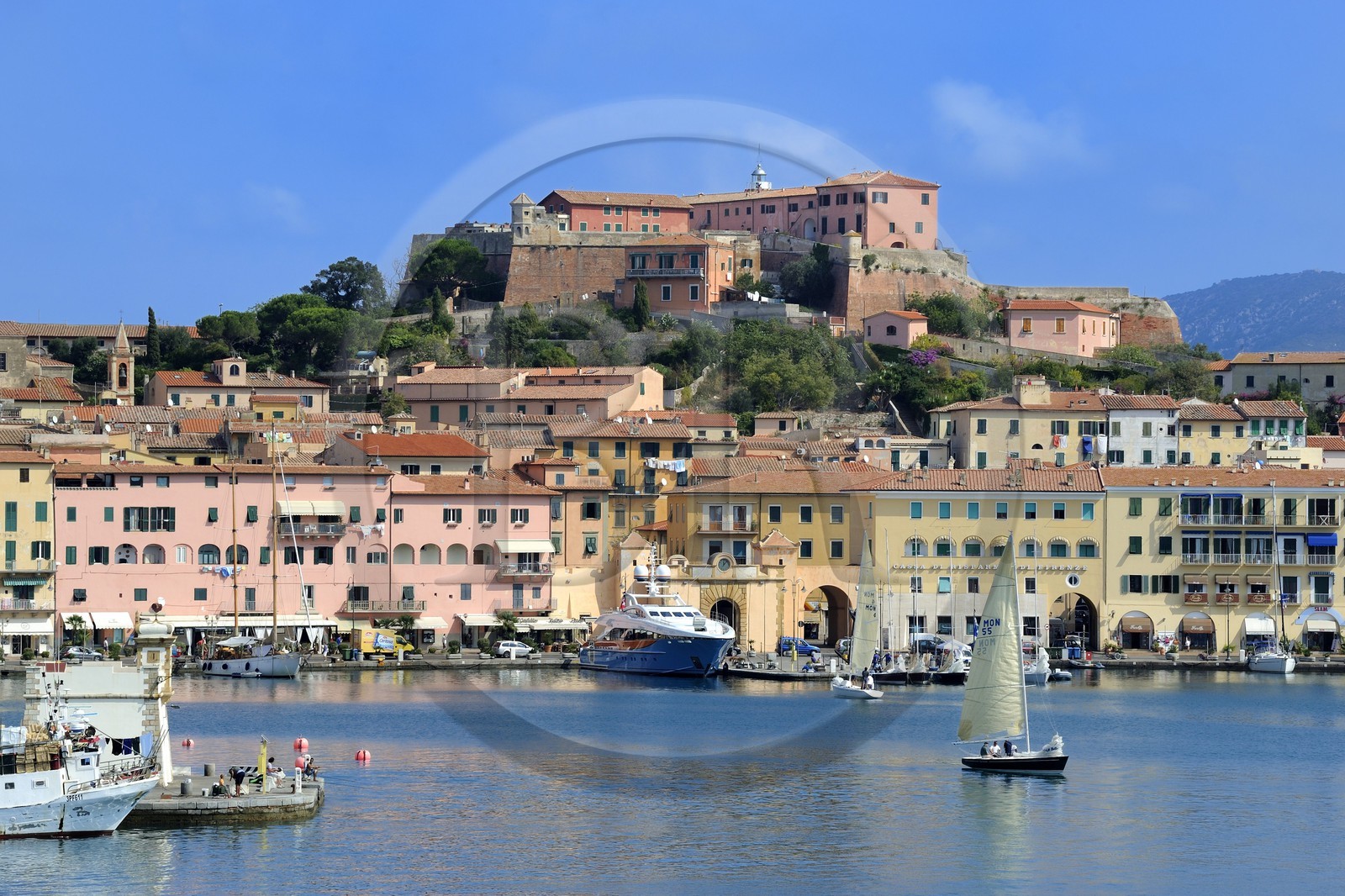Italie, Toscane, l’Ile d’Elbe, Portoferraio, le Fort Stella et la vieille ville