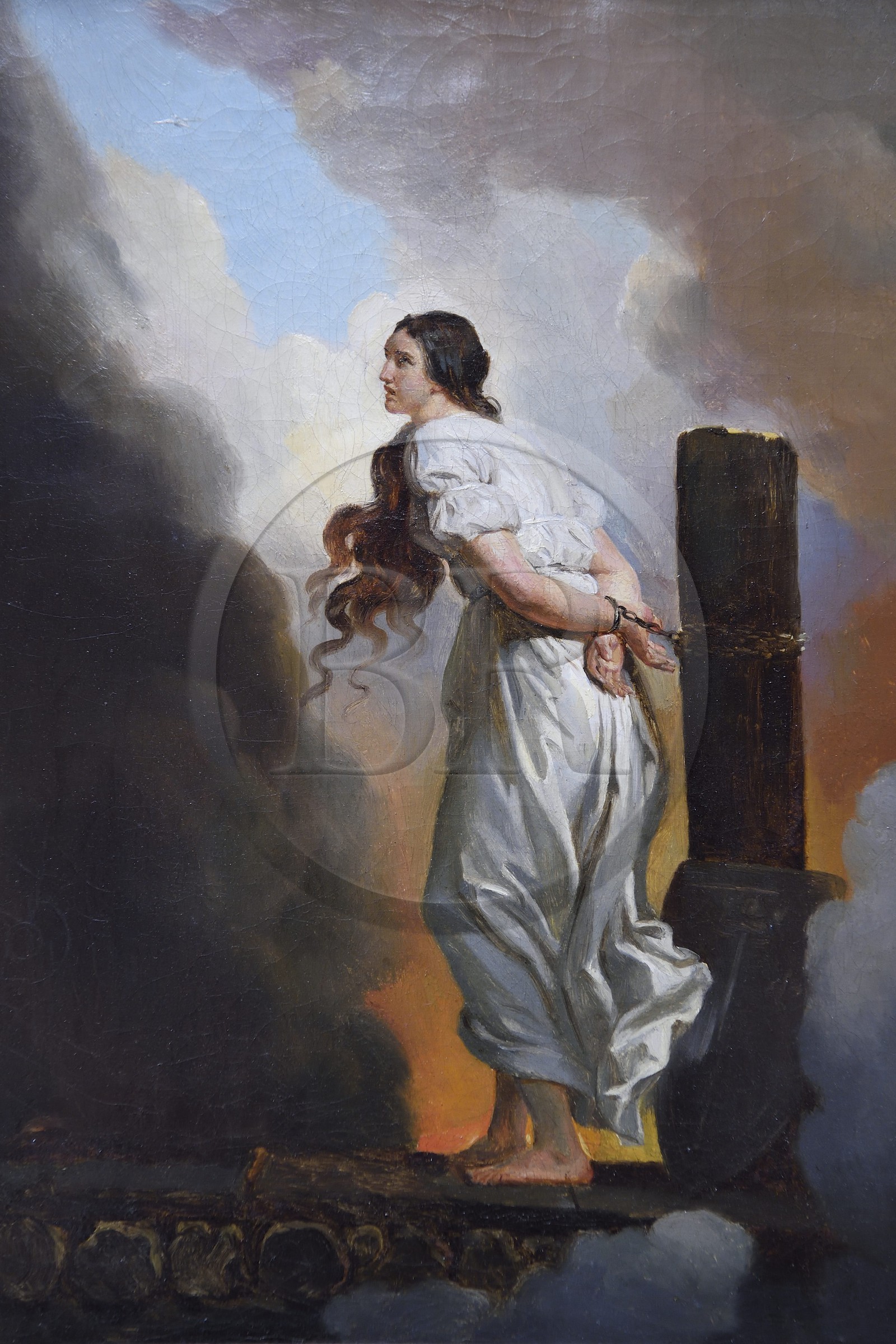 France, Seine-Maritime (76), Rouen, le musée des Beaux-Arts, Jeanne d'Arc sur le bucher par Fragonard, vers 1822