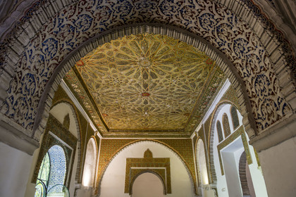 Spain, Andalusia, Seville, the Alcazar of Seville (Reales Alcazares de Sevilla), listed as World Heritage by UNESCO, Mudejar Palace or Palace of Pedro I, the Hall of the Infantas (Sala de los Infantes)