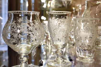 République Tchèque, Prague, Nove Mesto, la cristallerie Moser, verre en cristal de Bohême