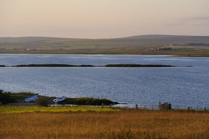 Royaume-Uni, Ecosse, Iles Orcades, Ile de Mainland, le Loch of Stenness