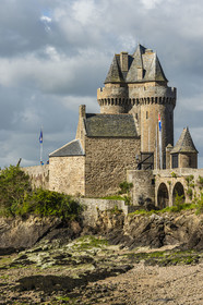 France, Ille et Vilaine, Cote d'Emeraude (Emerald Coast), Saint Malo, Saint-Servan district, the Solidor Tower built in 1382, Cap-Hornier Long-Course International Museum