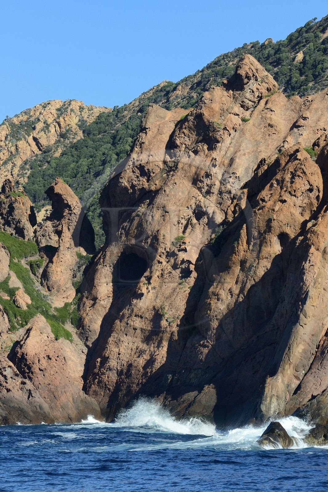 France, Corse-du-Sud (2A), Golfe de Girolata, classé Patrimoine Mondial de l'UNESCO, le Capo Senino