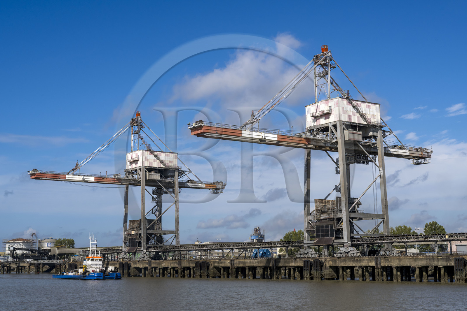 France, Loire-Atlantique (44), Estuaire de la Loire, Saint-Nazaire, le terminal charbonnier du Grand port maritime de Nantes-Saint-Nazaire à Montoir-de-Bretagne