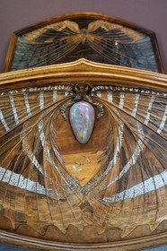 France, Meurthe-et-Moselle (54), Nancy, musée de l'Ecole de Nancy, lit Aube et Crépuscule (1904) de Emile Gallé