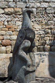 Zimbabwe, Masvingo province, the Lodge at the Ancient City on the edge of the archaeological site of Great Zimbabwe, copie of a soapstone bird performing a ritual function and found in the Hill Complex eastern enclosure
