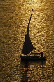 Egypt, Upper Egypt, Nile Valley, Luxor, felucca on the Nile