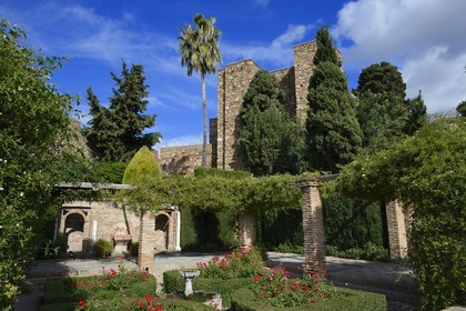 Spain, Andalusia, Malaga, the Alcazaba, patio de Armas