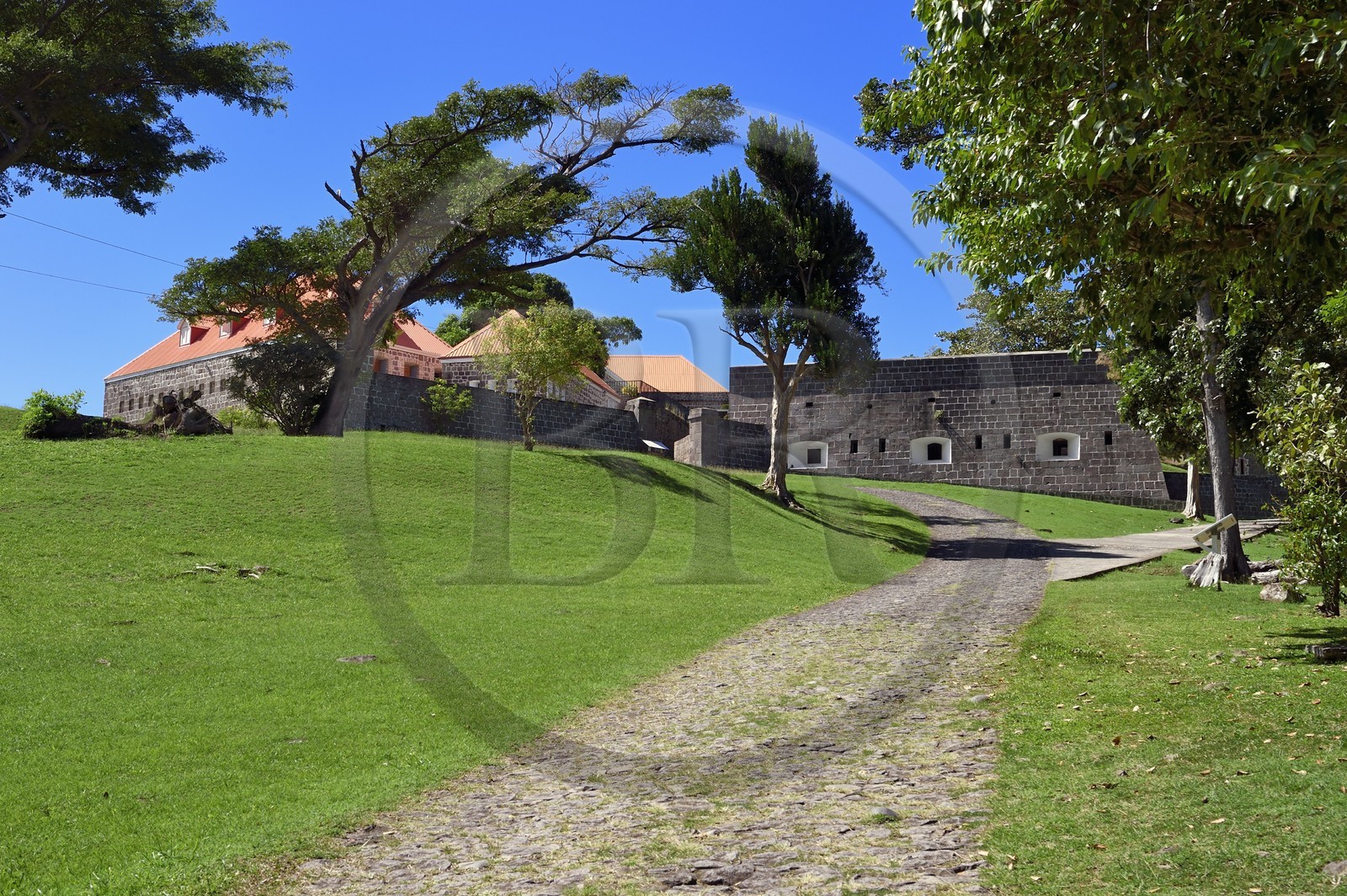 Caraïbes, Ile de la Dominique, Portsmouth, Parc national des Cabrits, Fort Shirley, fort britannique du XVIIIe siècle