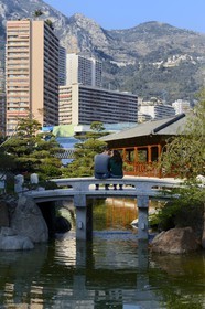Principauté de Monaco, Monaco, Monte-Carlo, le Jardin Japonais par l'architecte paysagiste Yasuo Beppu