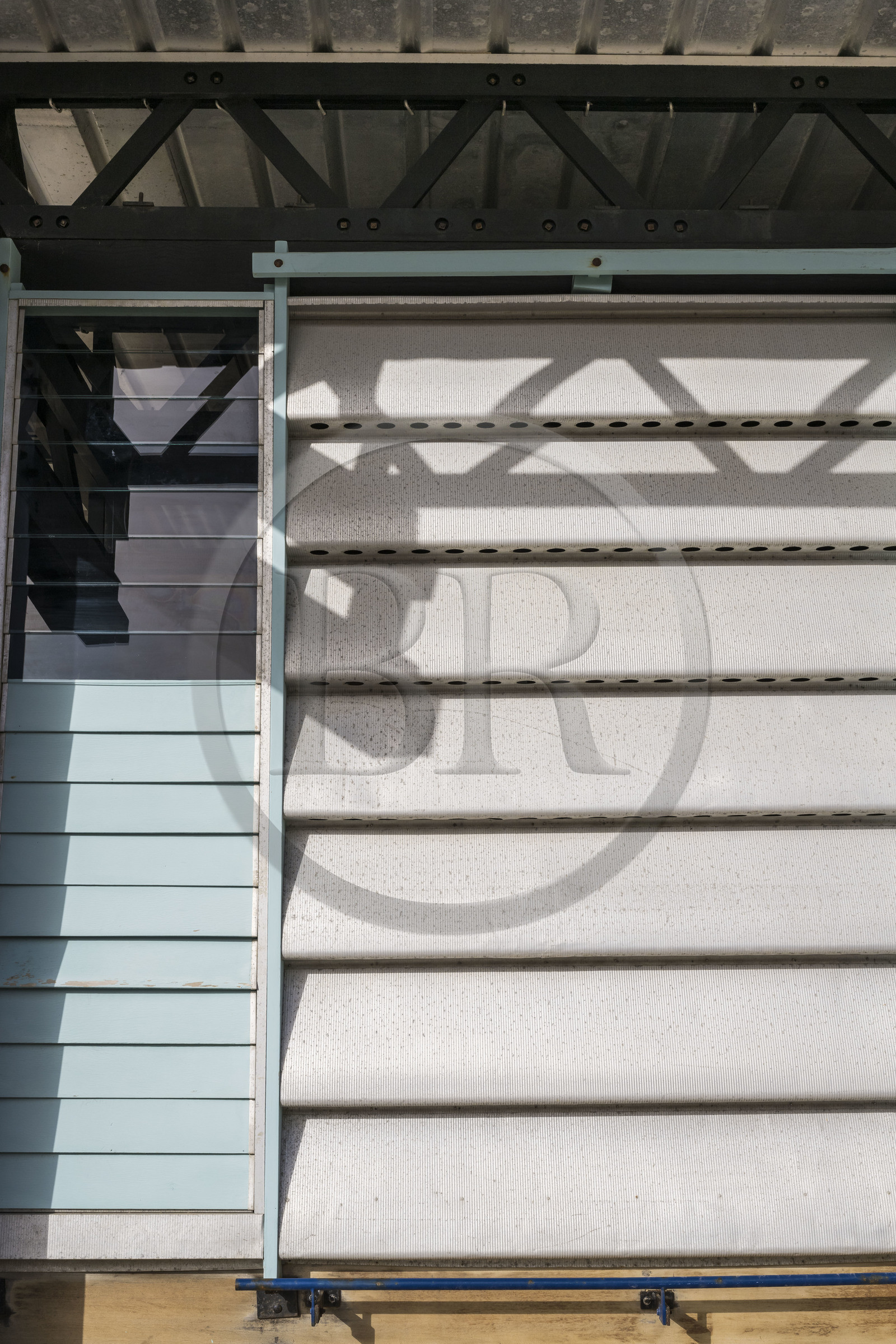 France, Bouches du Rhone, Marseille, Goudes district, La Friche de l'Escalette in the ruins of an old lead processing plant, Cameroon Bungalow (1964) by architect Jean Prouvé & Atelier LWD