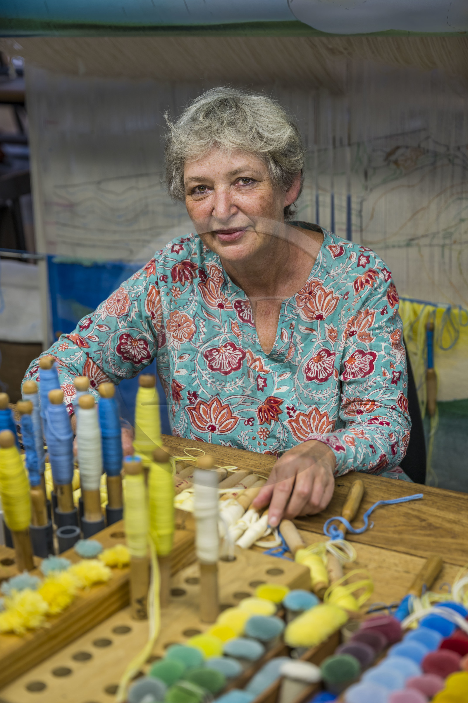 France, Herault, Lodève, Manufacture de la Savonnerie (Savonnerie manufactory) unique annex of the National Carpet Factory of the Savonnerie des Gobelins in Paris