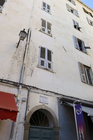 France, Corse-du-Sud (2A), Ajaccio, maison natale du chanteur Tino Rossi dans la rue du Cardinal Fesch