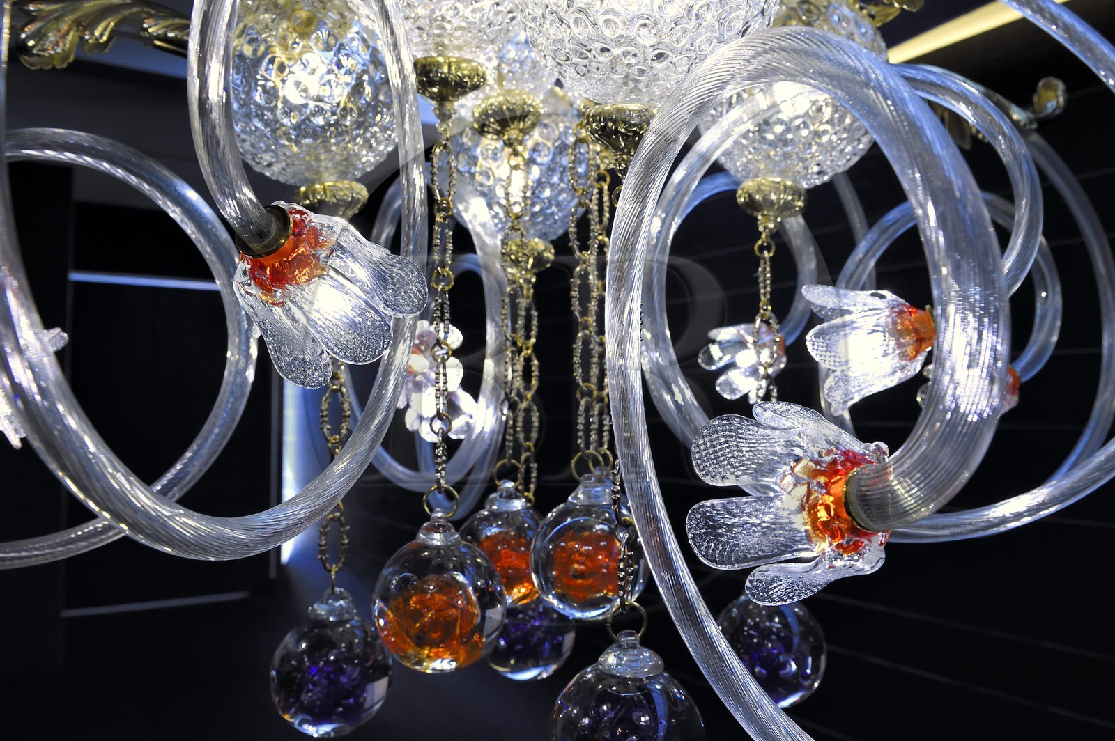 Czech Republic, Prague, Lasvit glassware show room, luster