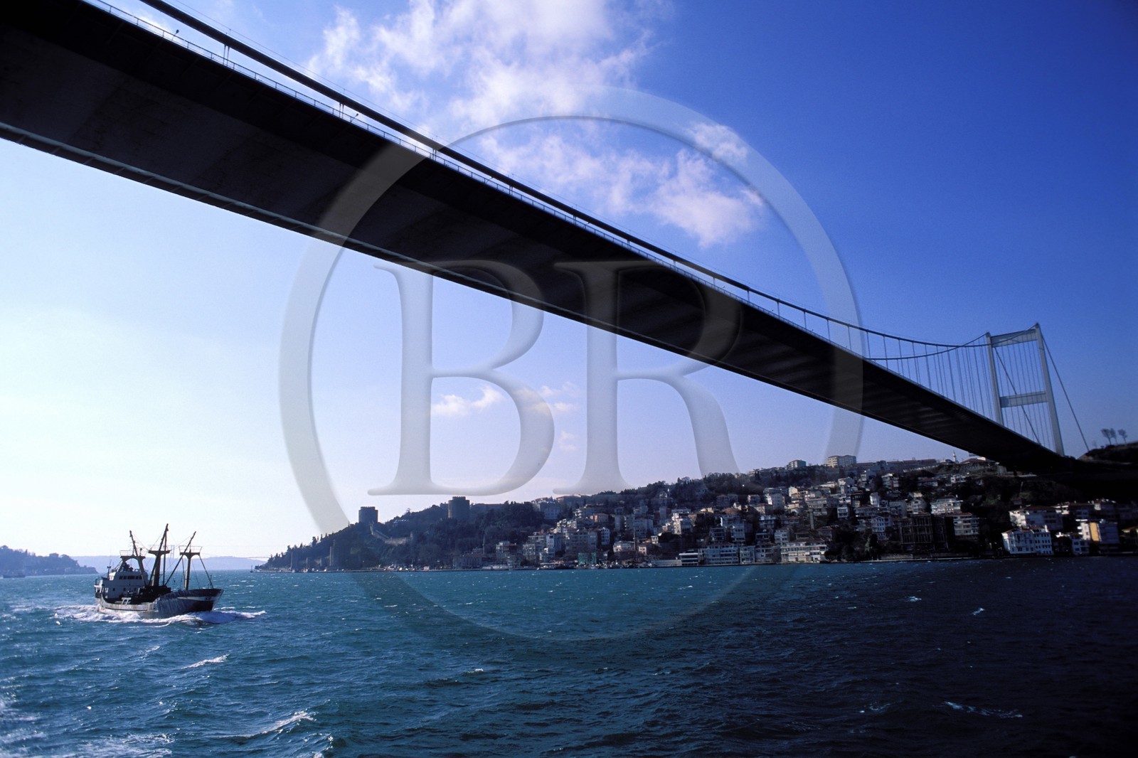 Turkey, Istanbul, the Bosphorus Strait and Fatih bridge