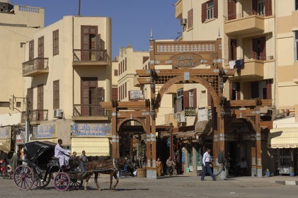 Egypt, Upper Egypt, Nile Valley, Luxor, the new souk entrance