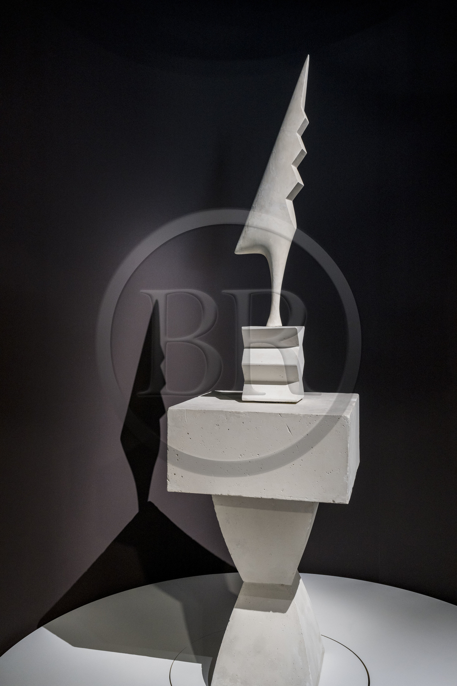 France, Paris, Les Halles district, the Pompidou Center also called Beaubourg, National Museum of Modern Art (MNAM), Brancusi retrospective exhibition, the Rooster, plaster, 1935