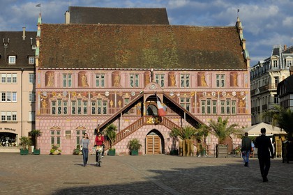 France, Haut Rhin, Mulhouse, place de la Reunion (Reunion's Square), town hall and historical museum