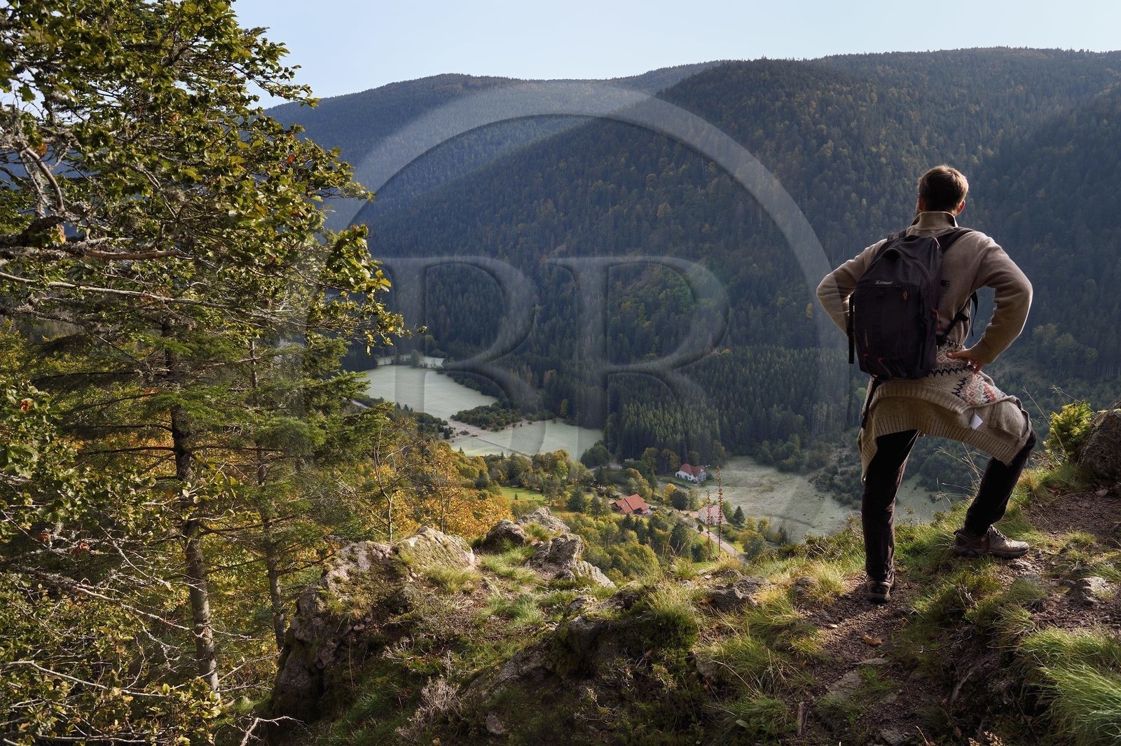 France, Vosges, Le Valtin, hike to a place called Les Roches which overlooks the Valtin valley in the upper valley of the Meurthe