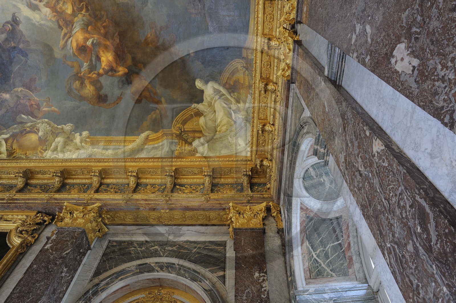 France, Yvelines, Chateau de Versailles, listed as World Heritage by UNESCO, Hercules Drawing room