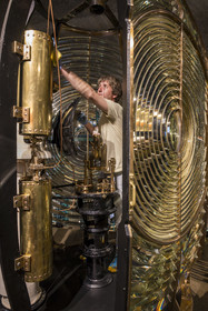 France, Finistère (29), Mer d'Iroise, Ile d'Ouessant, le phare du Créac’h, musée des Phares et Balises