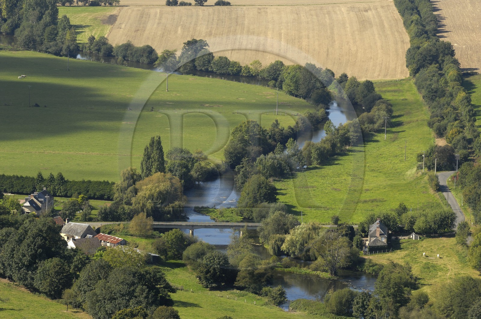 France, Calvados (14), la Suisse normande, Clécy, la vallée de l'Orne depuis la route des crêtes