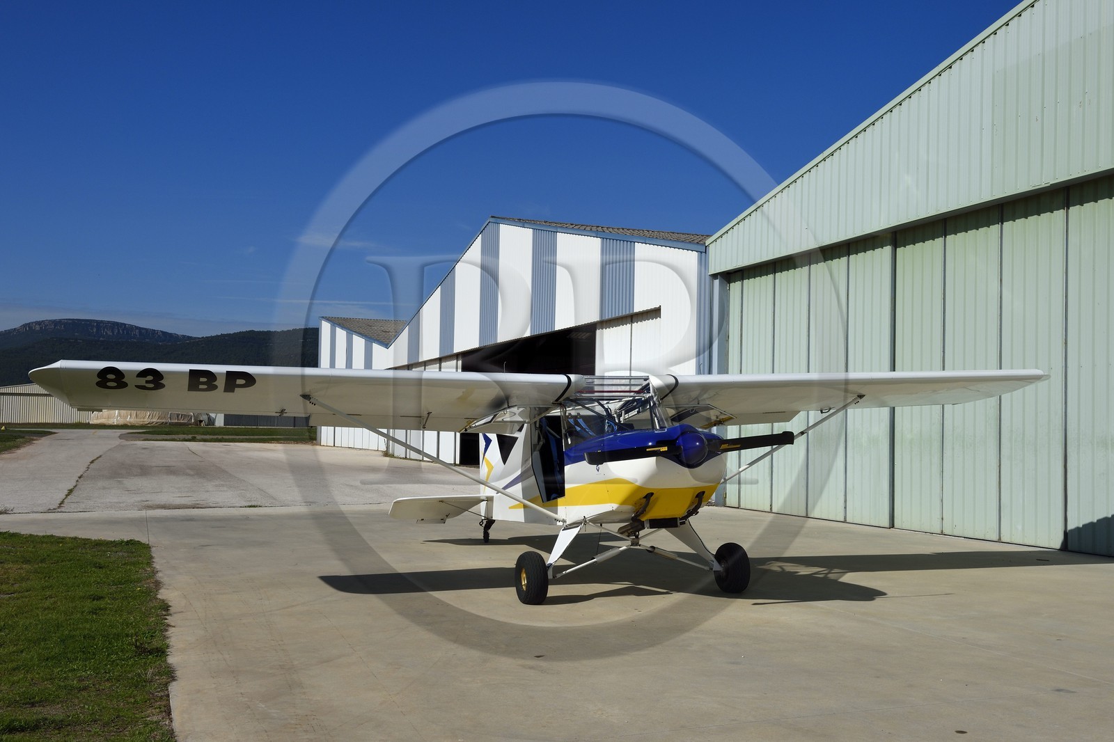France, Var, Bras, Ultralight aviation plane of Pierre Becker