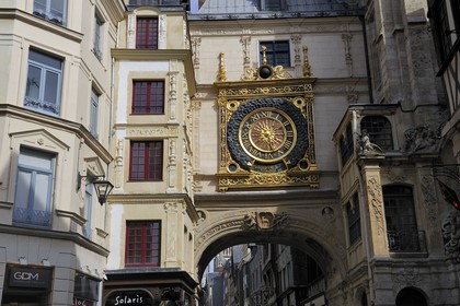 France, Seine-Maritime, Rouen, the Gros Horloge is an astronomical clock dating back to the 16th century