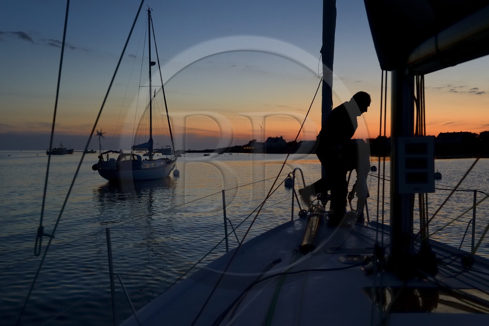 France, Finistère (29), La Foret Fouesnant, archipel des Glénan, Ile Saint-Nicolas