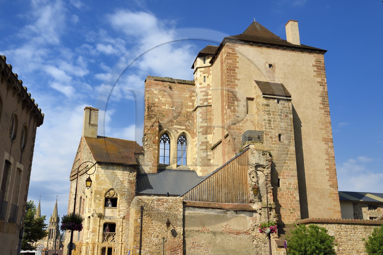 France, Allier (03), ancienne province du Bourbonnais, Moulins, Tour de la Mal-Coiffée de l'ancien Chateau des Ducs de Bourbon qui fut transformée en prison jusqu'en 1984