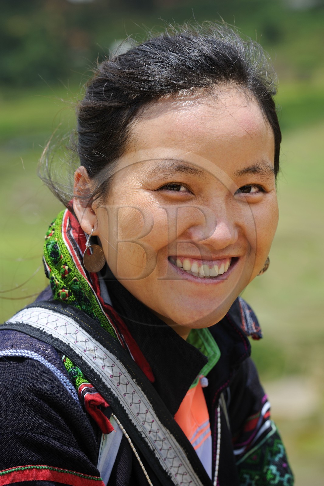 Vietnam, Lao Cai province, Sapa district, Ta Phin valley,  woman from the Black Hmong minority group