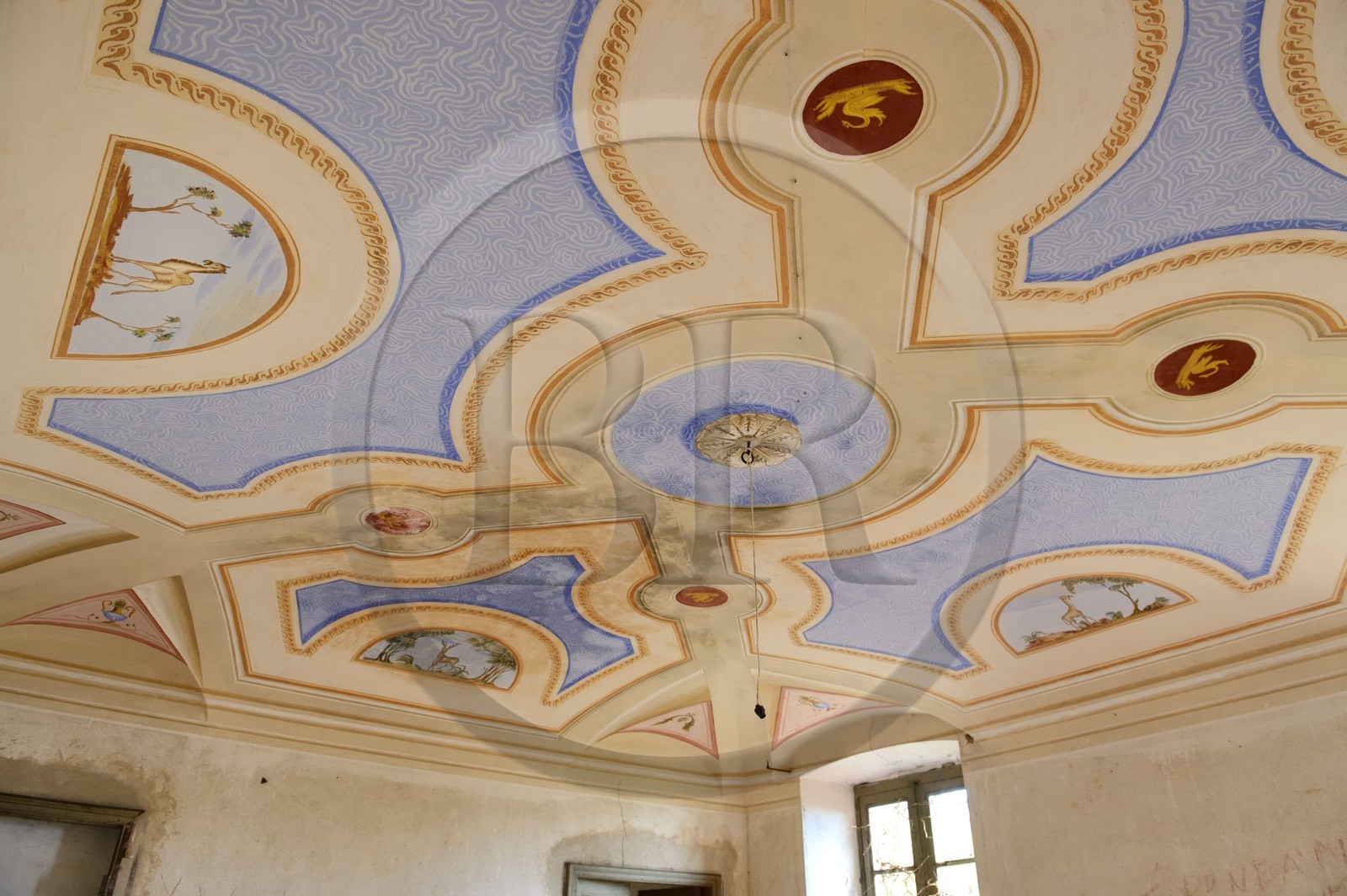 France, Haute-Corse (2B), Cap Corse, Rogliano, Maison Mariani (ou maison de la Madone) qui est un Palazzi ou Maison d'Americain aujourd'hui en ruine