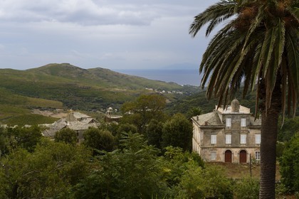 France, Haute-Corse (2B), Cap Corse, Sisco, Villa Padovani (Palazzi ou Maison d'Americain de 1890) qui a fait fortune à Porto-Rico