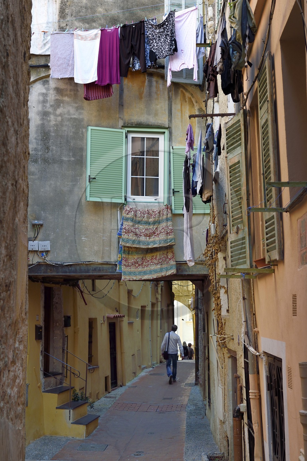 France, Alpes-Maritimes, Menton, Mattoni street in the old town