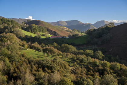 France, Pyrénées-Atlantiques (64), Pays-Basque, ferme de la vallée des Aldudes