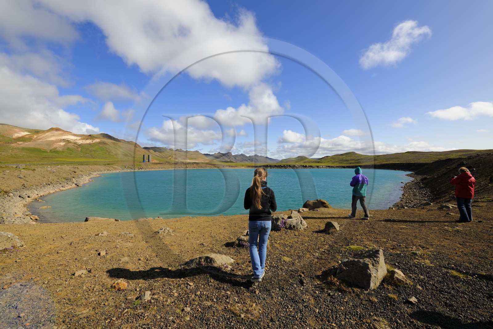 Iceland, Reykjavik Region, Krisuvik Valley, Grainvatn Lake, south of Kleifarvatn Lake
