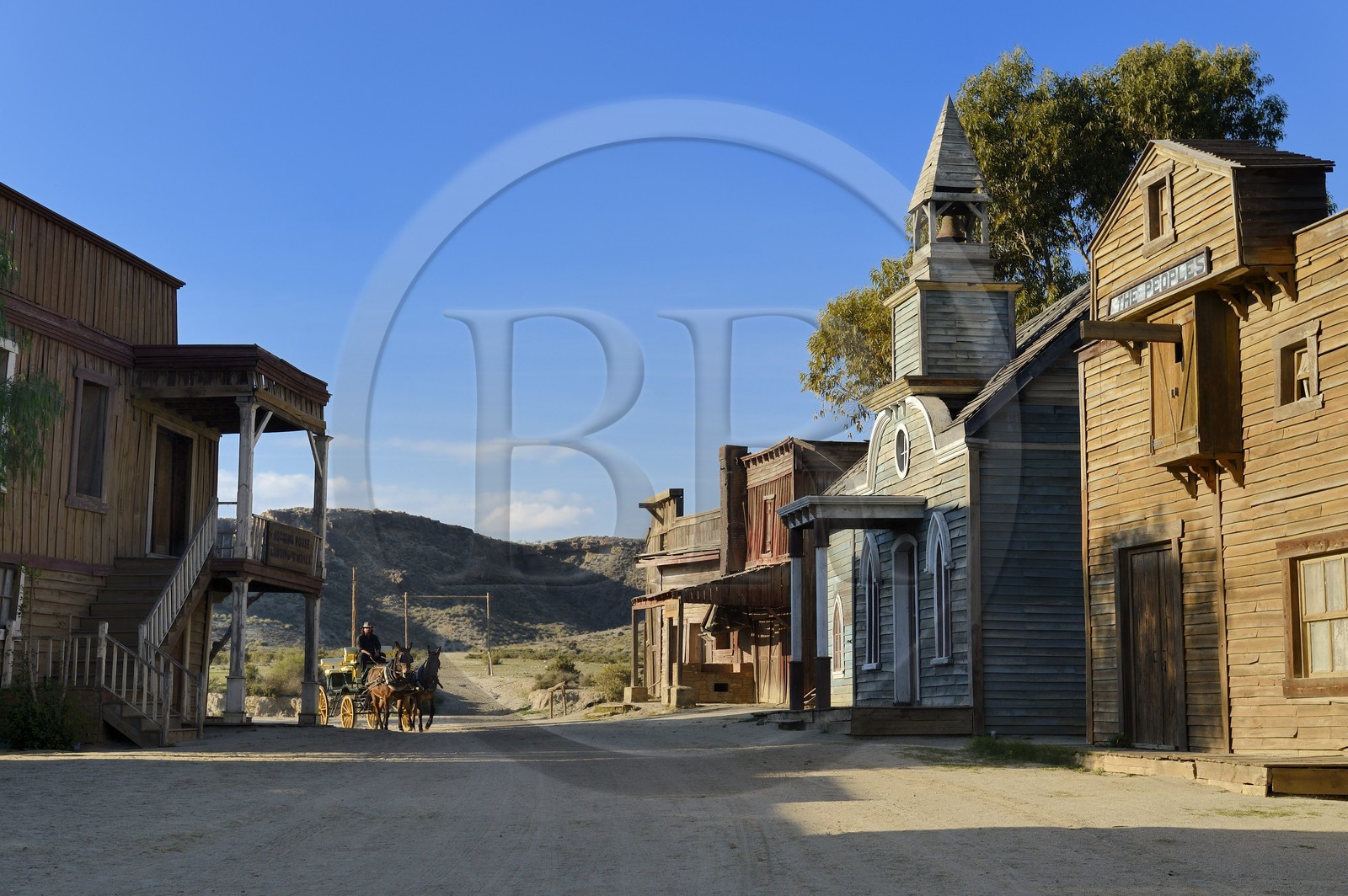 Spain, Andalusia, Almeria Province, Tabernas Desert, Fort Bravo Texas-Hollywood Amusement park where the 7 Mercenaries from John Sturges, Les Petroleuses from Christian-Jaque and A Fistful of Dollars from Sergio Leone were filmed
