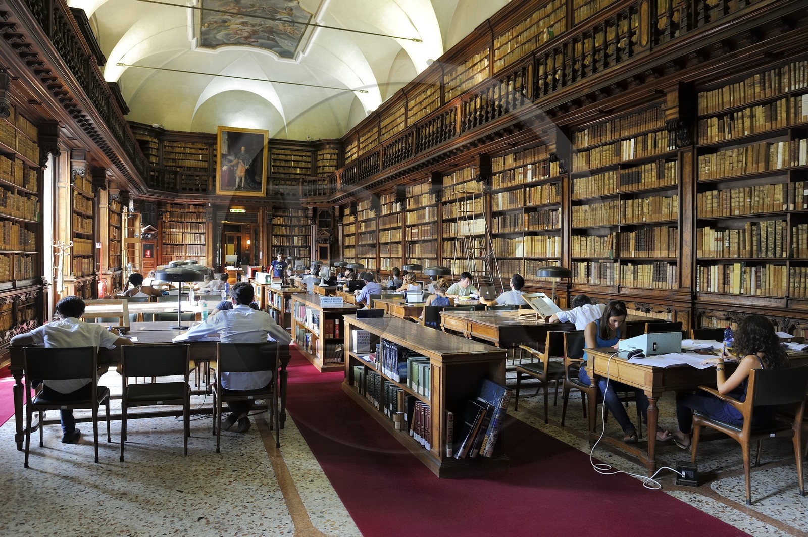 Italy, Lombardy, Milan, Brera Academy (Accademia di Brera), National Library of Brera (Biblioteca Nazionale Braidense)