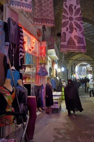 Iran, Isfahan Province, Isfahan, Bazar-e Bozorg (Great Bazaar), a massive covered bazaar which dates back almost 1300 years, clothing store for women