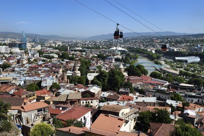 Georgia, Tbilisi, global view from the fortress of Narikala