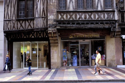 France, Côte-d'Or (21), Dijon, maisons médiévales à colombages